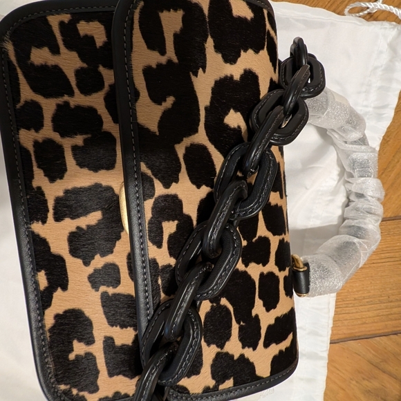 NWT Rogue Top Handle Bag In Haircalf With Leopard Print - Picture 7 of 14